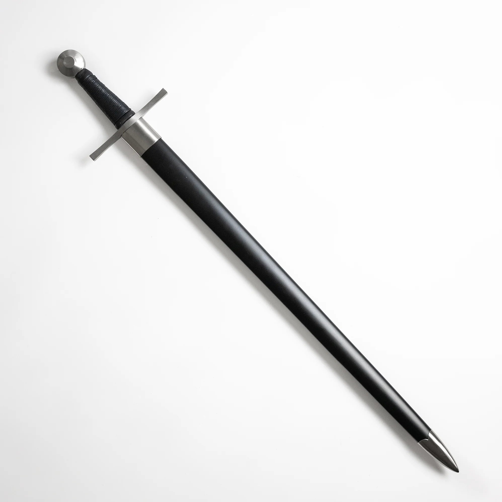 Crusader’s Longsword (Battle Ready)
Authentic medieval longsword forged from high-carbon steel. Battle-ready with full-tang construction, leather grip, and steel crossguard. Perfect for reenact