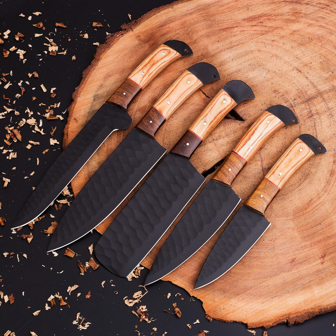 Personalised Damascus Steel Chef Set