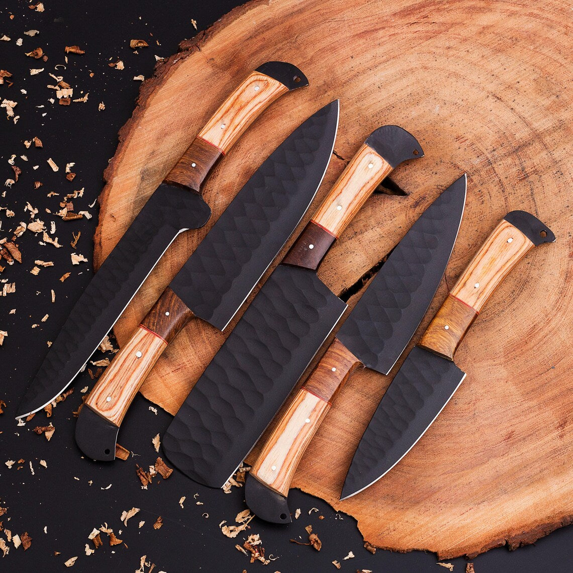 Personalised Damascus Steel Chef Set
