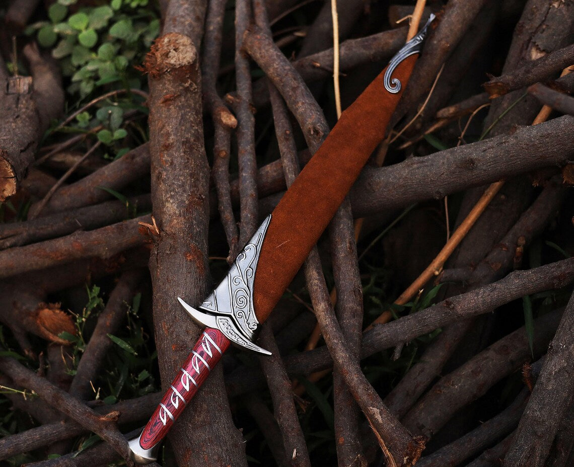 22inch Custom Handmade Stainless Steel Sword With Metal Casted Guard Pommel And Wood Handle