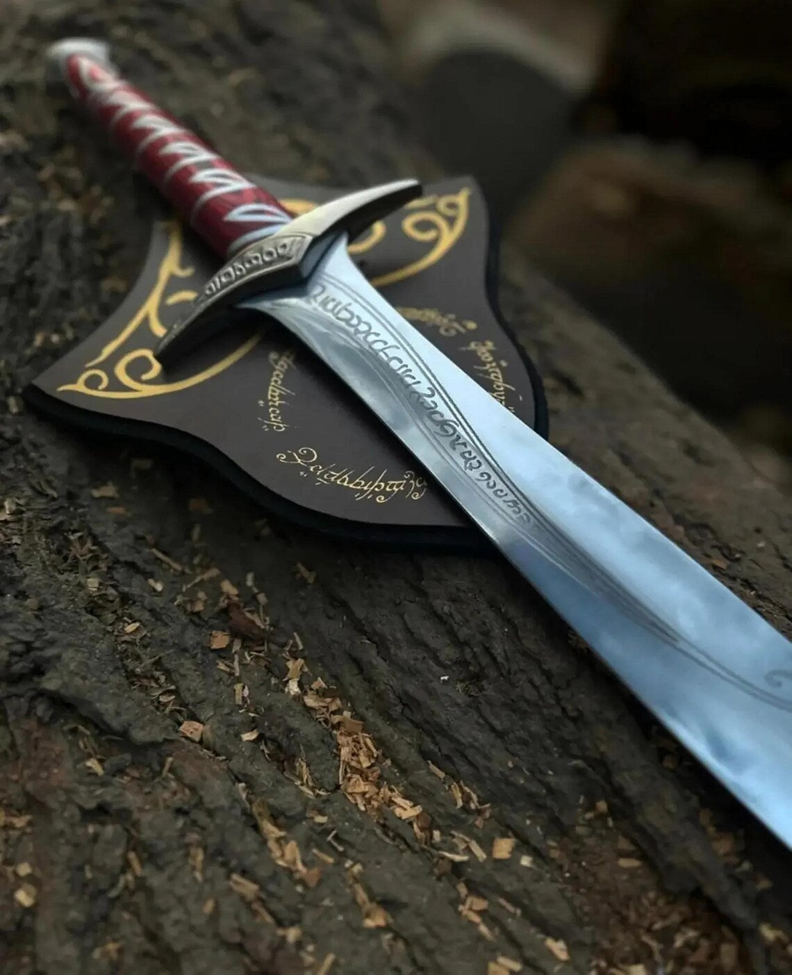 22inch Custom Handmade Stainless Steel Sword With Metal Casted Guard Pommel And Wood Handle