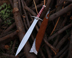 22inch Custom Handmade Stainless Steel Sword With Metal Casted Guard Pommel And Wood Handle