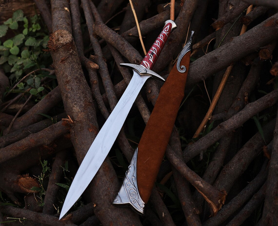 22inch Custom Handmade Stainless Steel Sword With Metal Casted Guard Pommel And Wood Handle