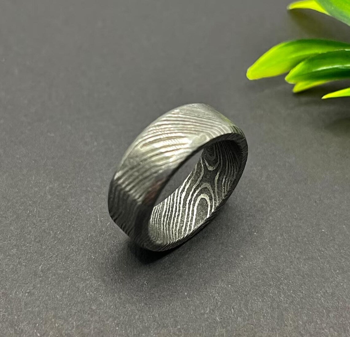 Handmade Damascus Steel Ring