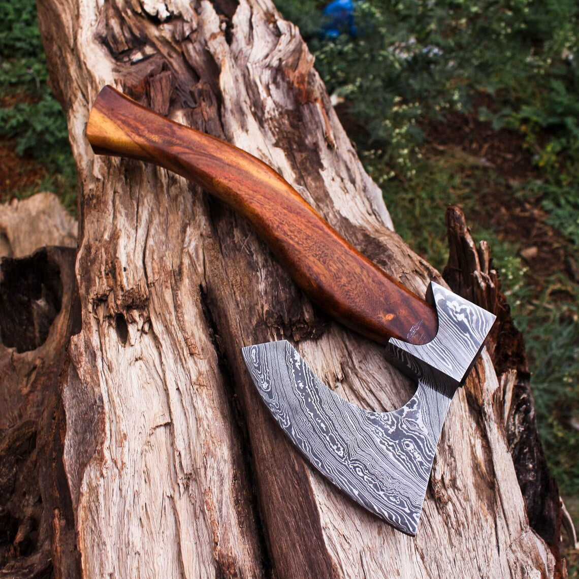 Handmade Damascus Steel Viking battel AXE