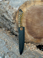 Hand forged 4pcs carbon steel luxury chef knife set