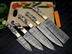 Hand Forged Damascus Steel Chef's Set