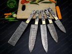 Hand Forged Damascus Steel Chef's Set