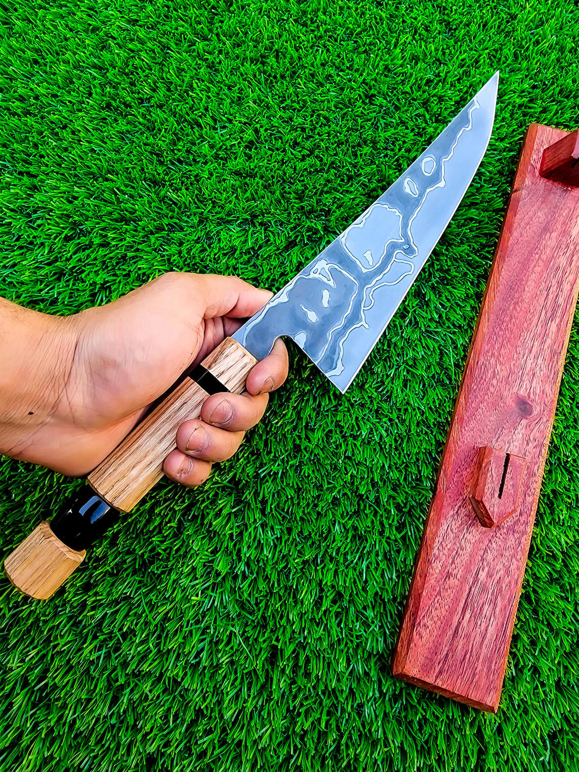 Custom made Handmade Cu-Mai Chef Knife