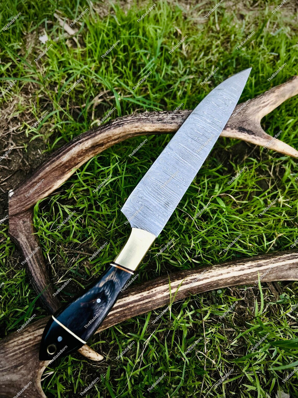 Custom Hand Forged Damascus Chef Knife Set