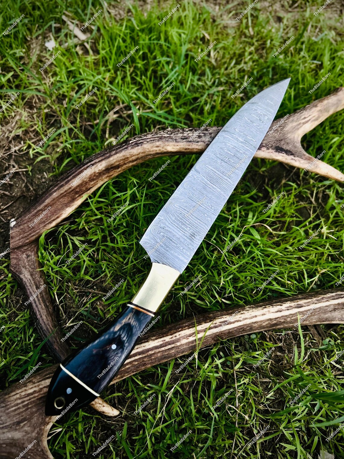 Custom Hand Forged Damascus Chef Knife Set