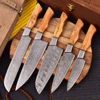 Handmade Damascus Steel Chef Knife Set