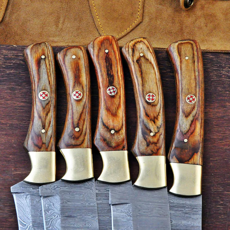 Personalized Damascus Steel Chef Set