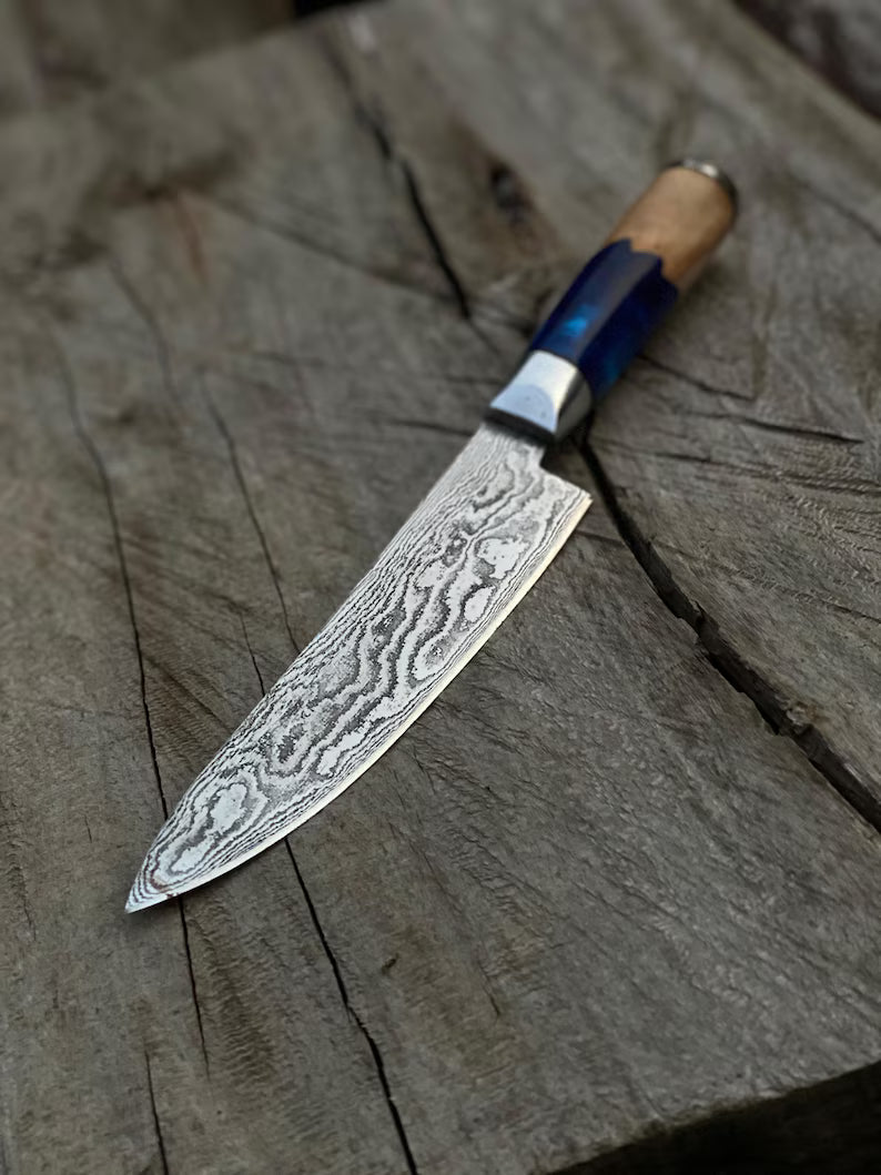 Handmade Stainless Steel Damascus Japanese Chef's Knife