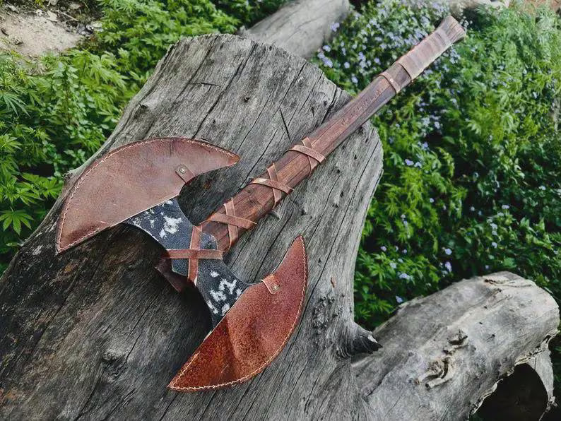 Custom Hand Forged Double Headed Large Berserker Axe